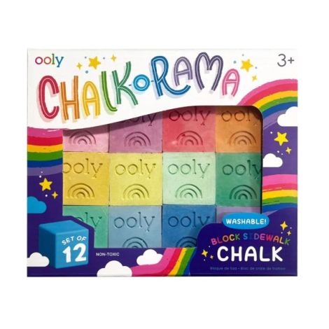 Creta lavabila Chalk-O-Rama, set de 12 cuburi, perfecta pentru desen pe asfalt - imagine 9